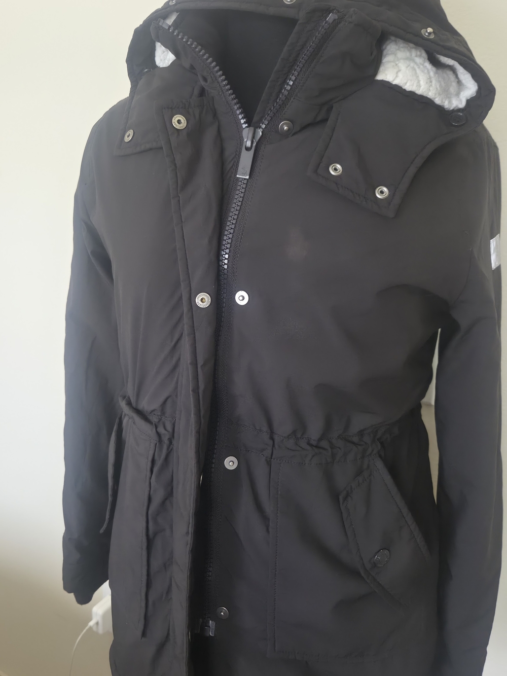 Abercrombie & Fitch Kids Parka Style Hooded Jacket Faux Fur Lined